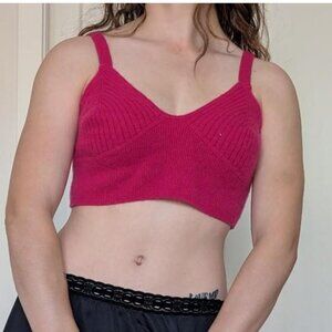 Free People pink knit top